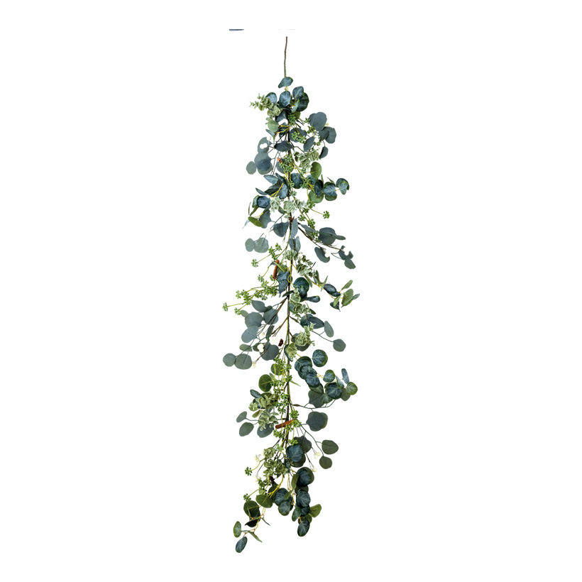 Guirlande d'eucalyptus, 150cm en plastique et soie artificielle