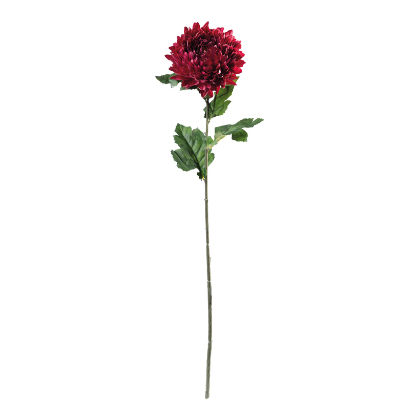 Chrysantheme am Stiel, 77cm Stiel: 46cm aus Kunststoff/Kunstseide, biegsam