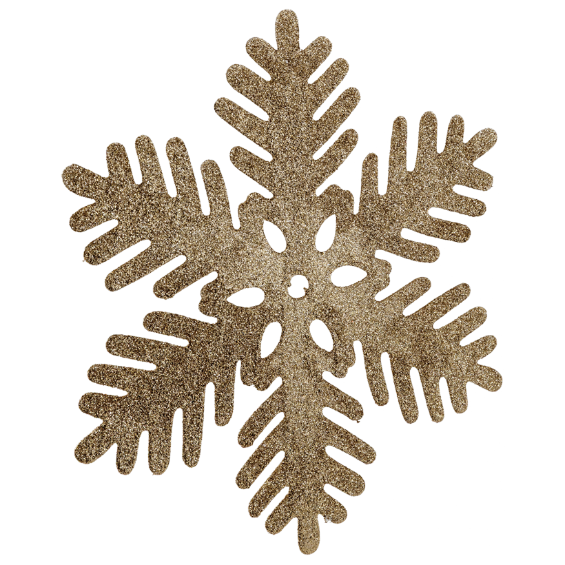 Snowflake, Ø 34cm out of plastic, with glitter, with hanger