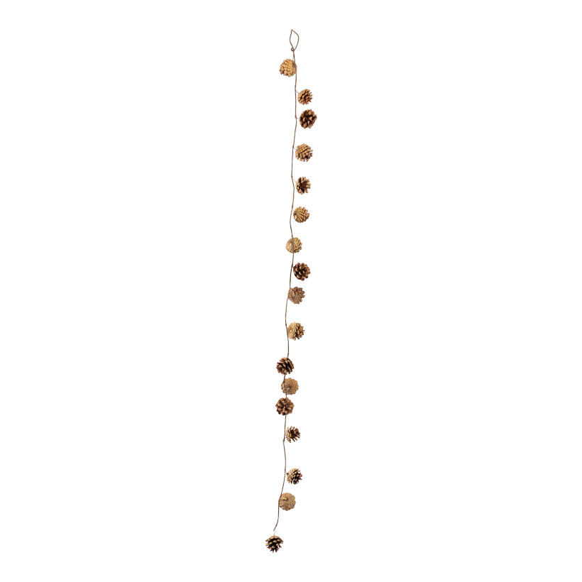 Tannenzapfengirlande, 150cm aus Naturmaterial, zum Hängen, biegsam