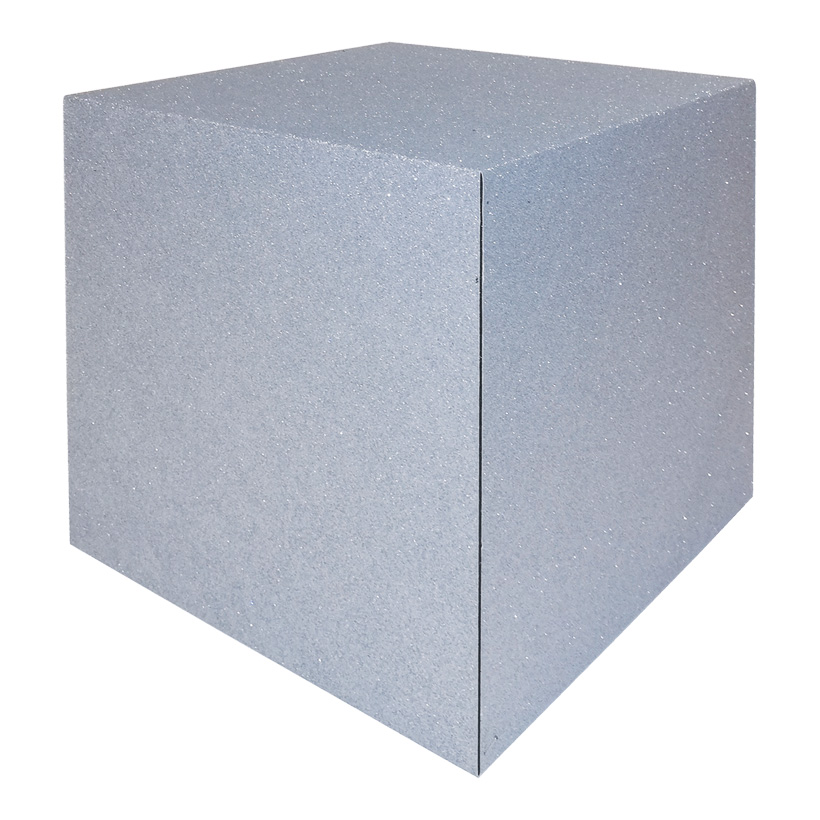 Cube, 25x25cm cement-optic, foldable, out of foam