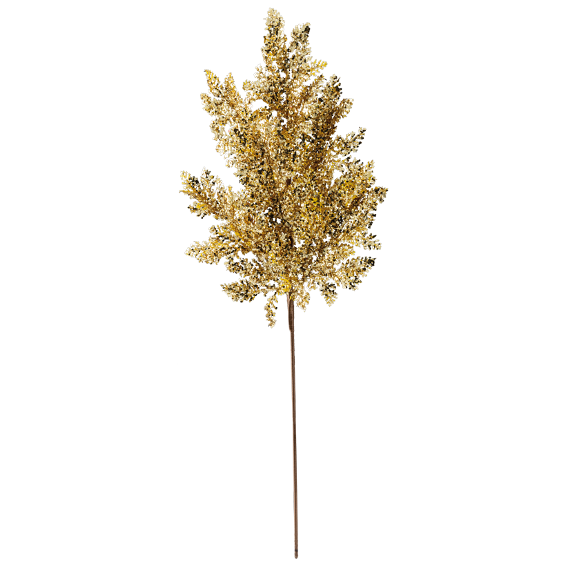Twig, 70x28cm Stiel ca. 34cm out of plastic and metal, with coarse glitter, flexible