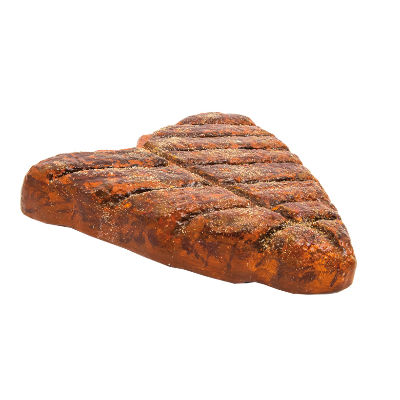 # Steak, 40x40x8cm grilled, 3D, made of Styrofoam