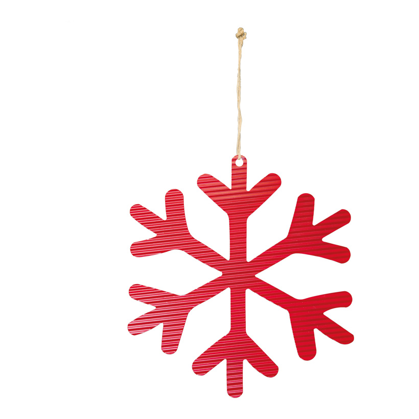 Schneeflocke, 45cm flach, mit Hänger, aus Metall