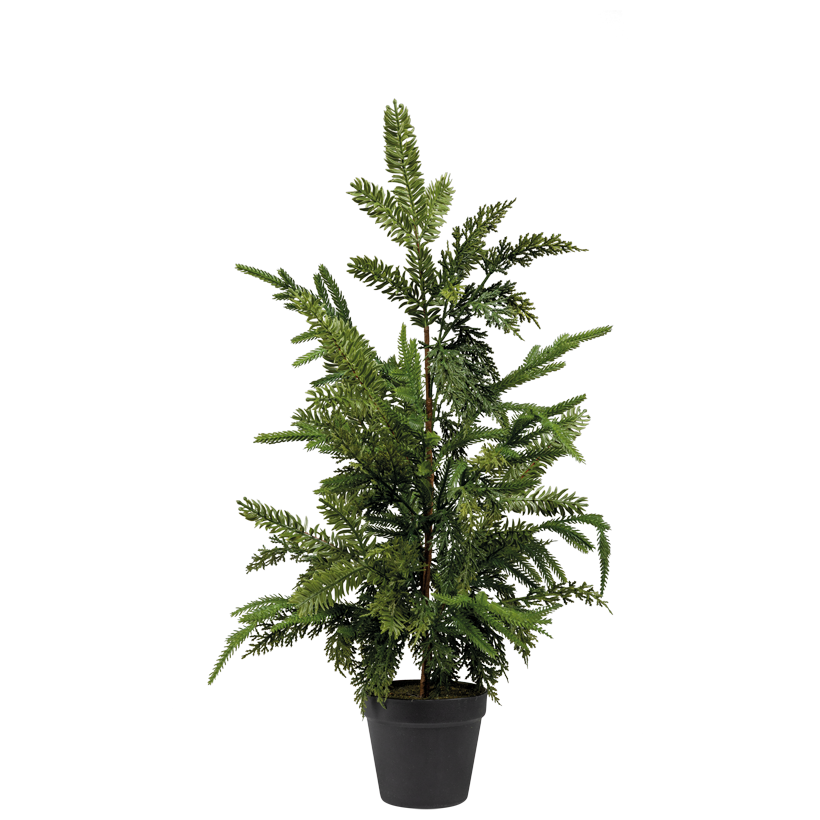 Baum, Tannenmix, 65x35cm aus PE (Vollplastik), biegsam, 9,5x12cm Kunststoff-Topf