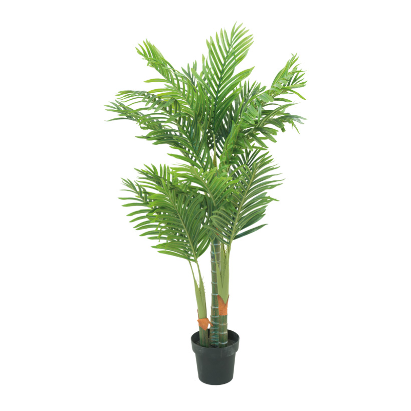 Areca palm tree, H: 120cm in pot, mit 3 trunks, made of artificial silk