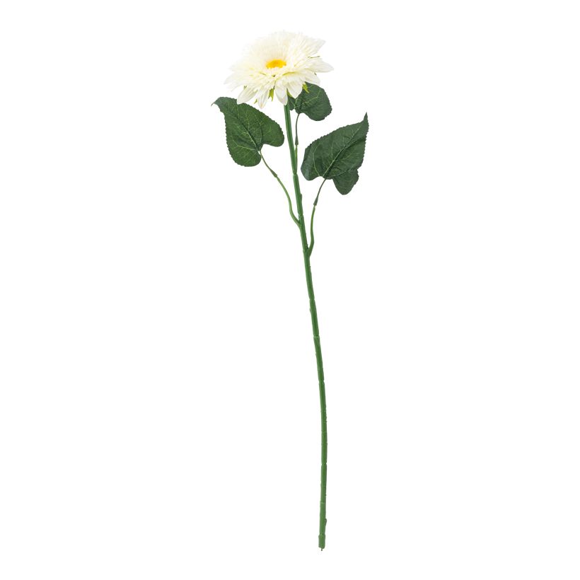 Daisy on stem, 78cm _ 16cm, Stiel: 47cm out of artificial silk/plastic, flexible