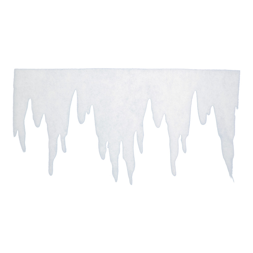 Frise stalactites, 125x66cm, en ouate de neige 2cm, ignifugé