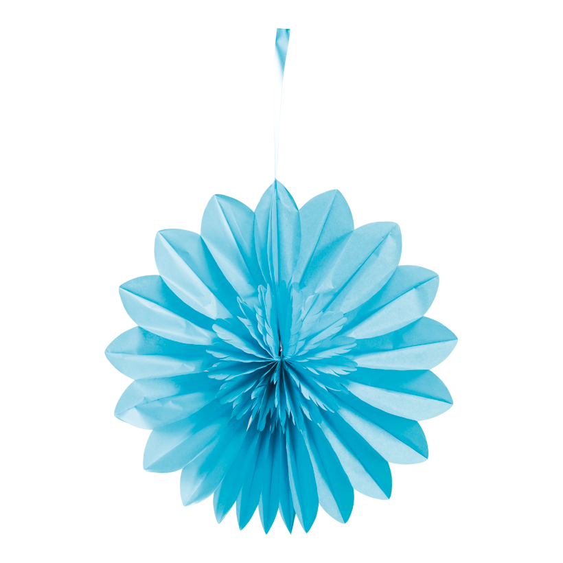 Flower rosette, 50cm out of paper, foldable, with hanger, self-adhesive