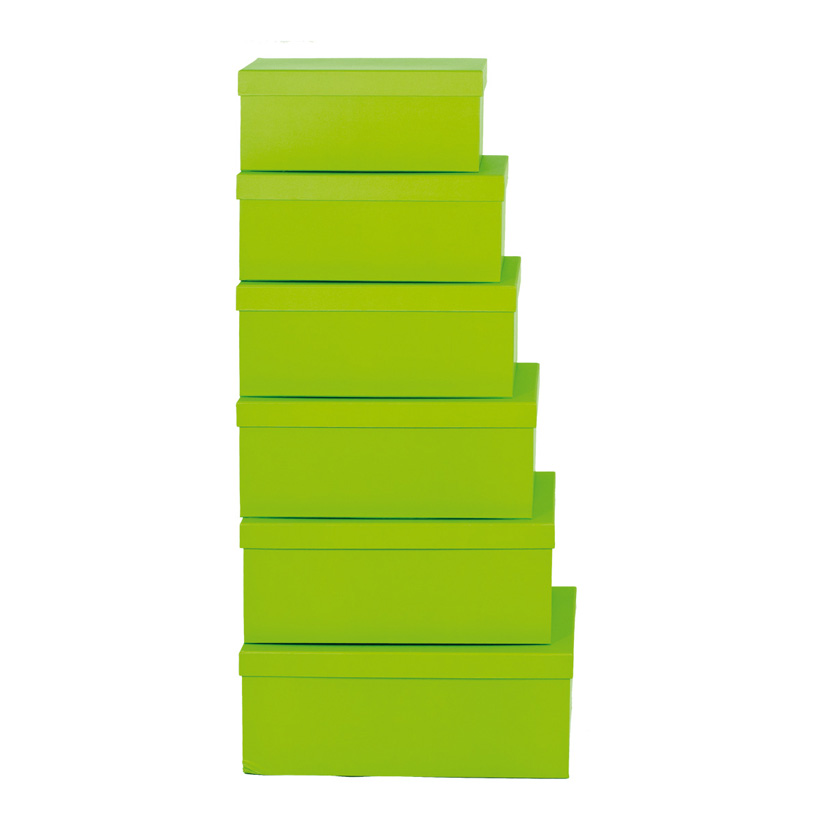 Boxes, 35x24x14,2, 37,5x26x15,7, 39,5x28x16,2, 42x30,5x16,7, 6pcs./set, assemblable, carton, rectangulaire, 30,5x20x13,2, 33,4x22x13,7