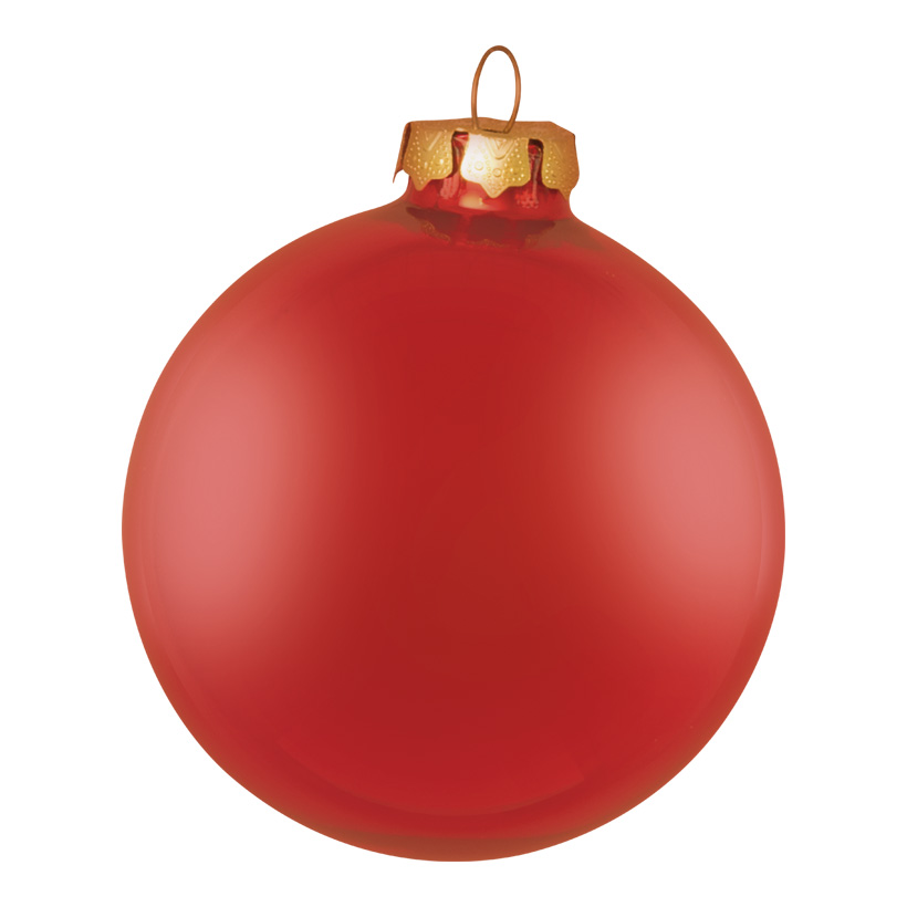 # Christmas balls, red matt, Ø 6cm, made of glass, 6 pcs./blister