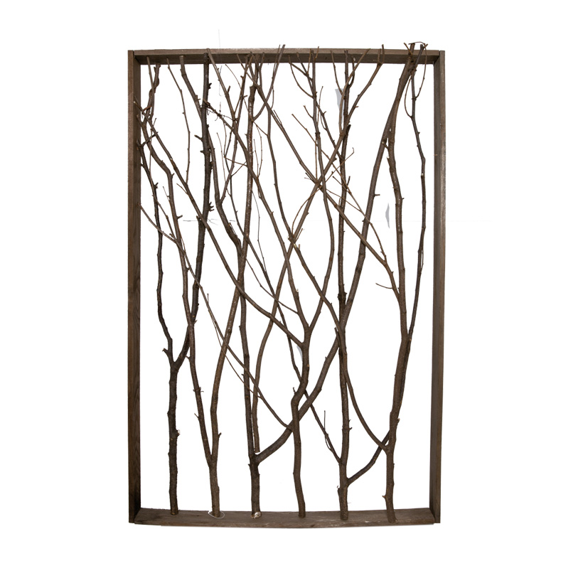 Frame with twigs, 57x87cm, wood