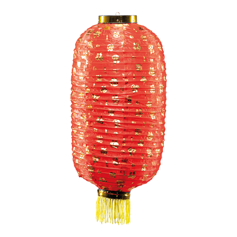 Chinese lantern, Ø 30cm 55cm Hoch out of artificial silk, with tassels, for hanging
