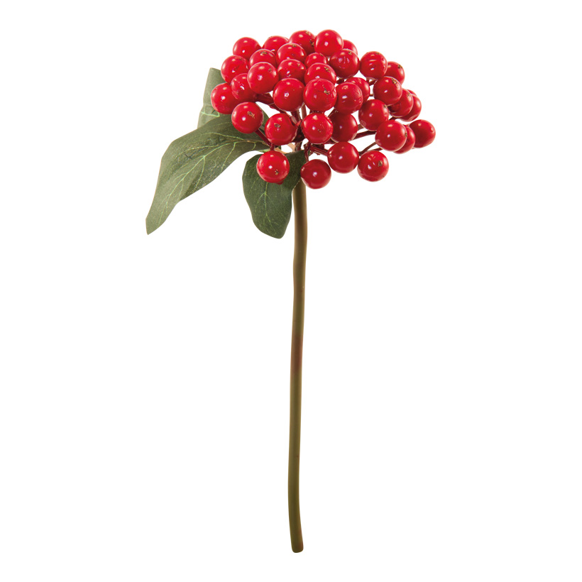 Beerenzweig, 27cm Stiel: 23cm aus Kunststoff, biegsam