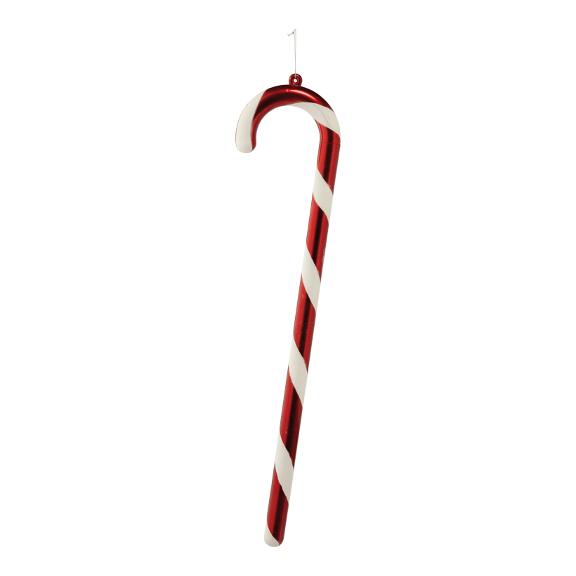 Zuckerstange, 90cm Ø 4cm aus Kunststoff, beglittert, mit Hänger