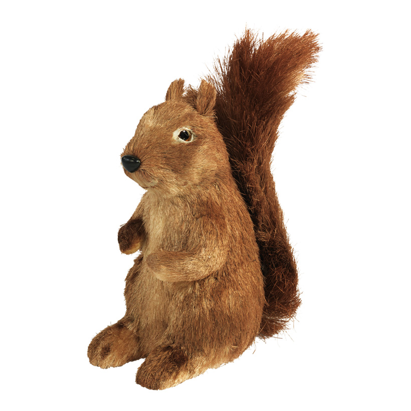 Eichhörnchen, 33x14cm, Styrofoam, Stroh