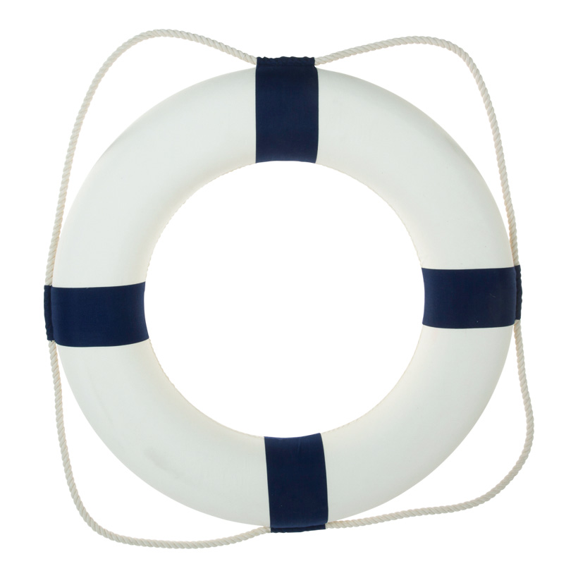 # Life buoy with rope, Ø 75cm, styrofoam covered with cotton
