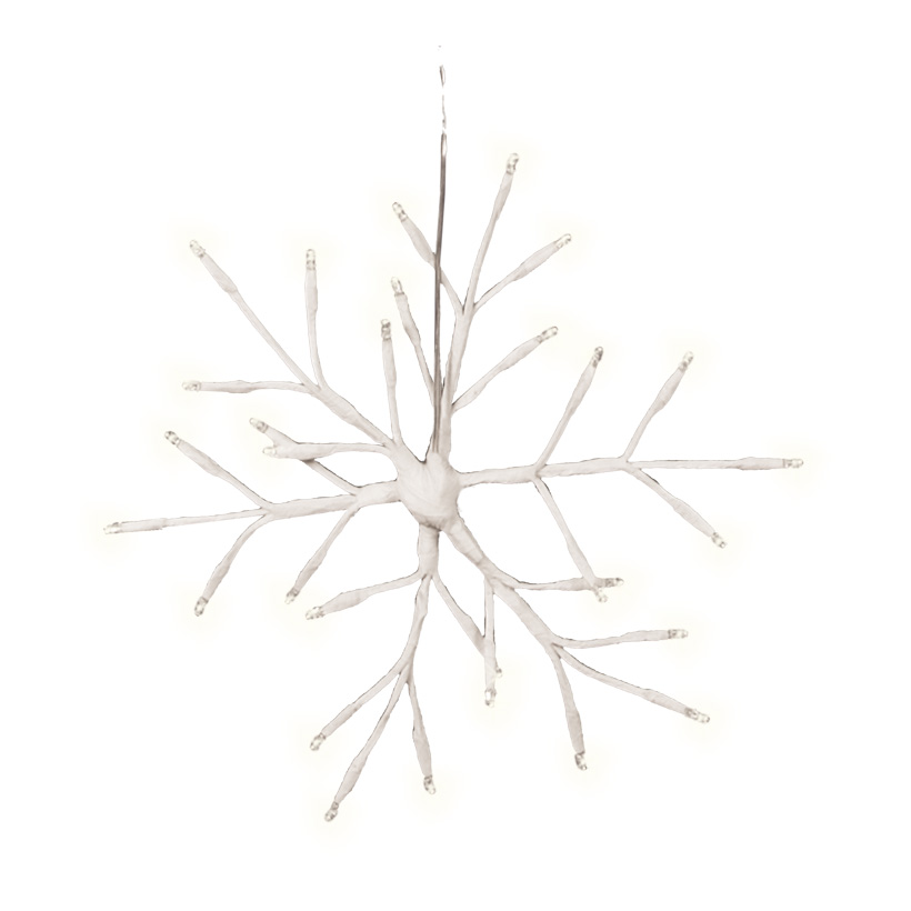 Snowflake, 30cm, 30LEDs, warm white, for outdoor, with 6 hours timer, battery powered, 3x AA batteries