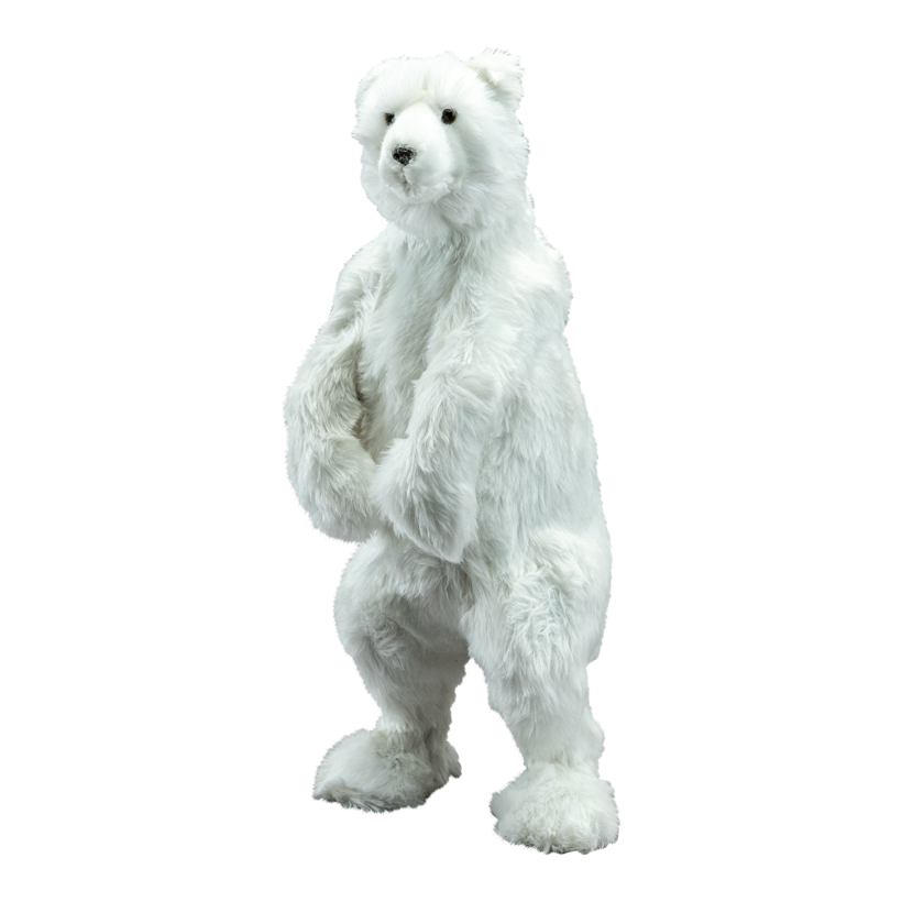 Eisbär, 60x30x23cm aus Kunststoff/Kunstfell, stehend