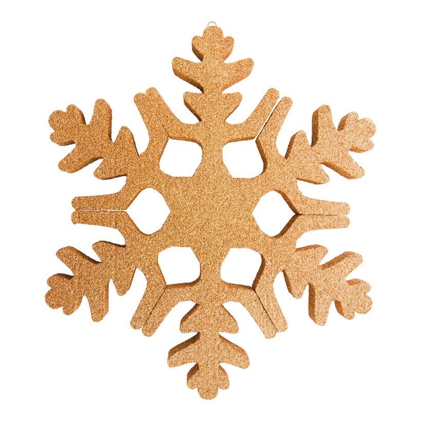 Schneeflocke, 40cm aus Styropor, beglittert, mit Aufhängeöse