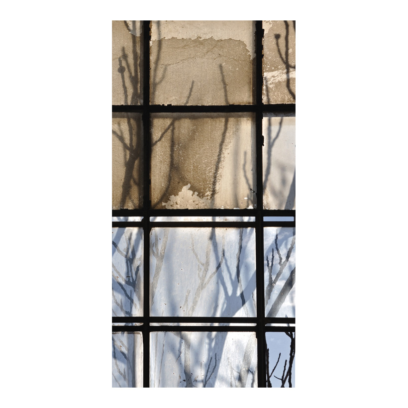 # Motivdruck "Fenster mit Ästen", 180x90cm Stoff