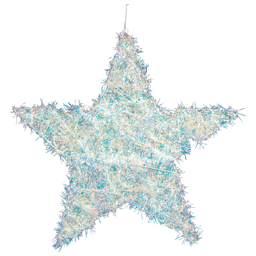 Star, with hanger, Ø 40cm out of tinsel and metal