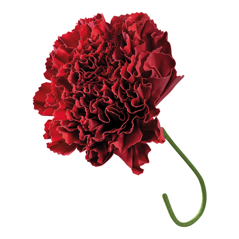 Flower head umbrella, 60cm _ 40cm, Komplettlänge : 80cm mit geradem Stiel out of foam, with 40cm stem, bendable