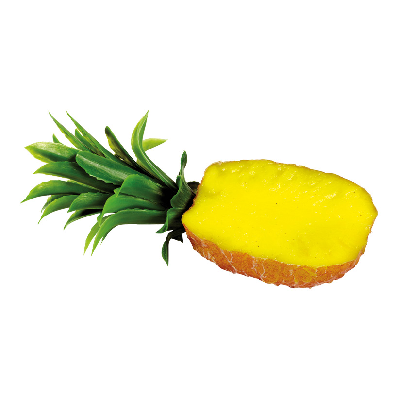 # Pineapple half 21 cm lang synthetic material, with leaves