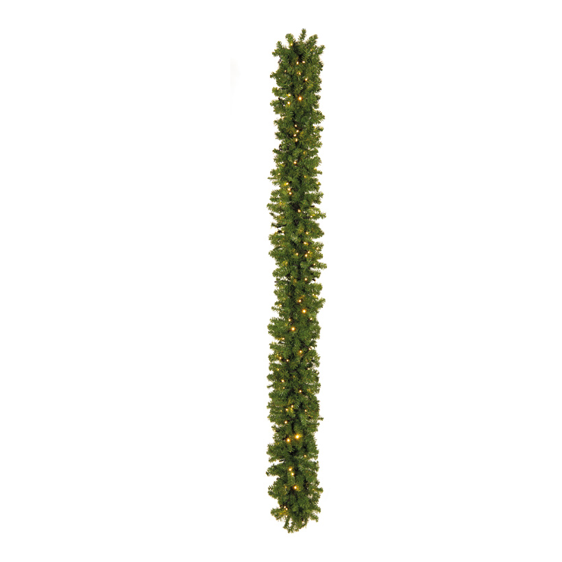 # Noble fir garland, 500x30cm ''Deluxe", with 800 tips and 480 warm white LEDs, made of plastic, with snap hook, 20x connectable, for outdoor
