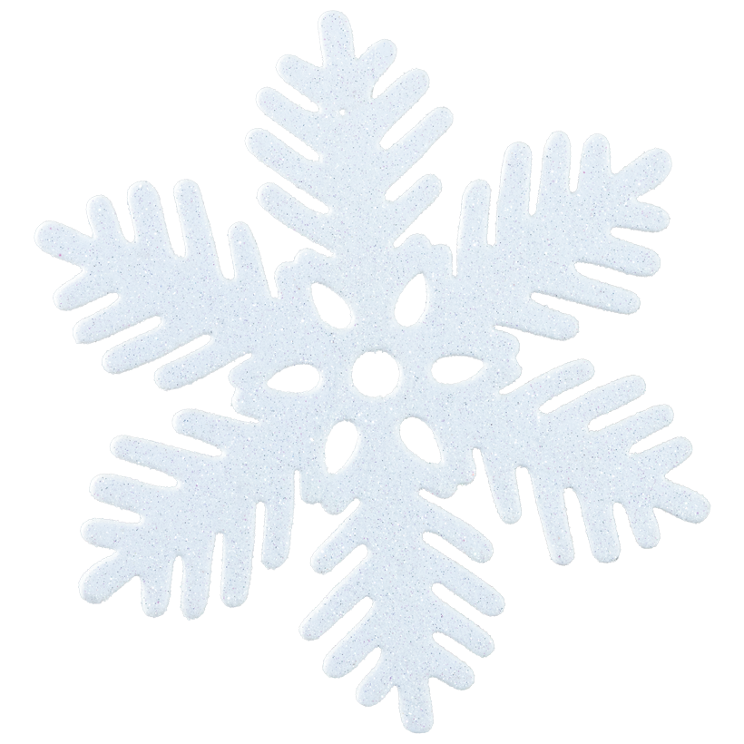 Snowflake, Ø 27cm out of plastic, with glitter, with hanger