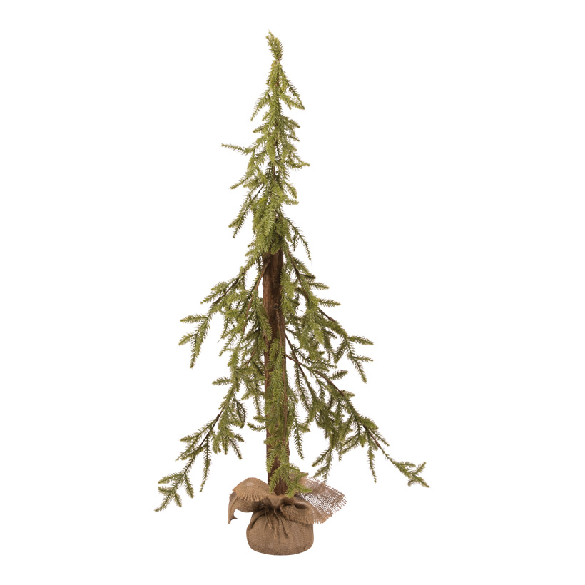 Fir tree "spruce", 120cm 302 tips, out of plastic, with jute bag, spray cast tips
