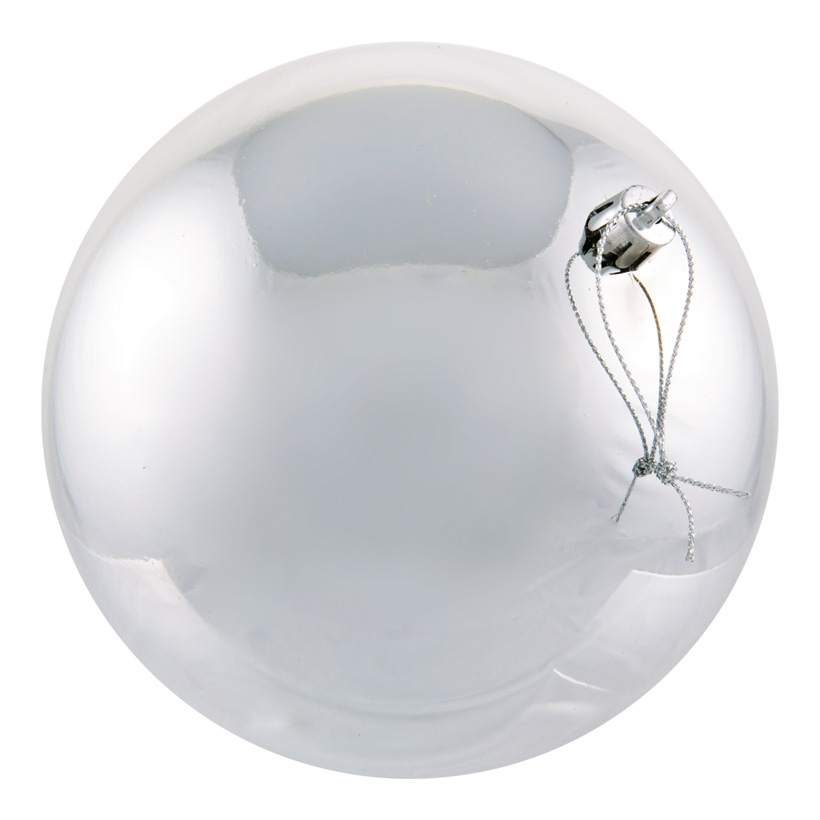 Christmas ball, silver, Ø 6cm, 12pcs./blister, seamless, shiny