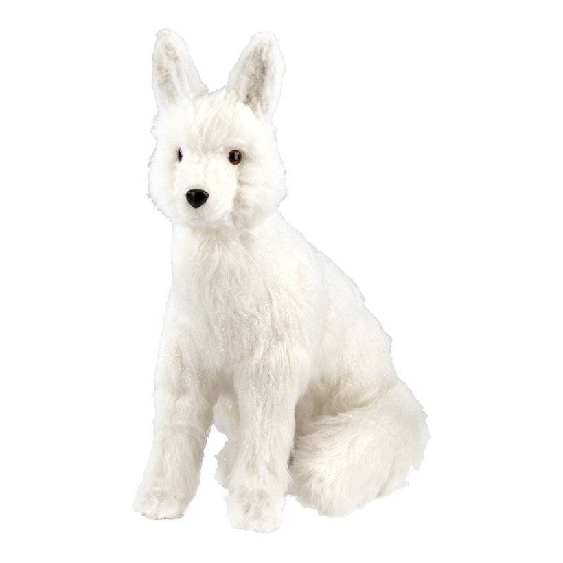 Fox, sitting, 56x50cm, styrofoam with artificial fur