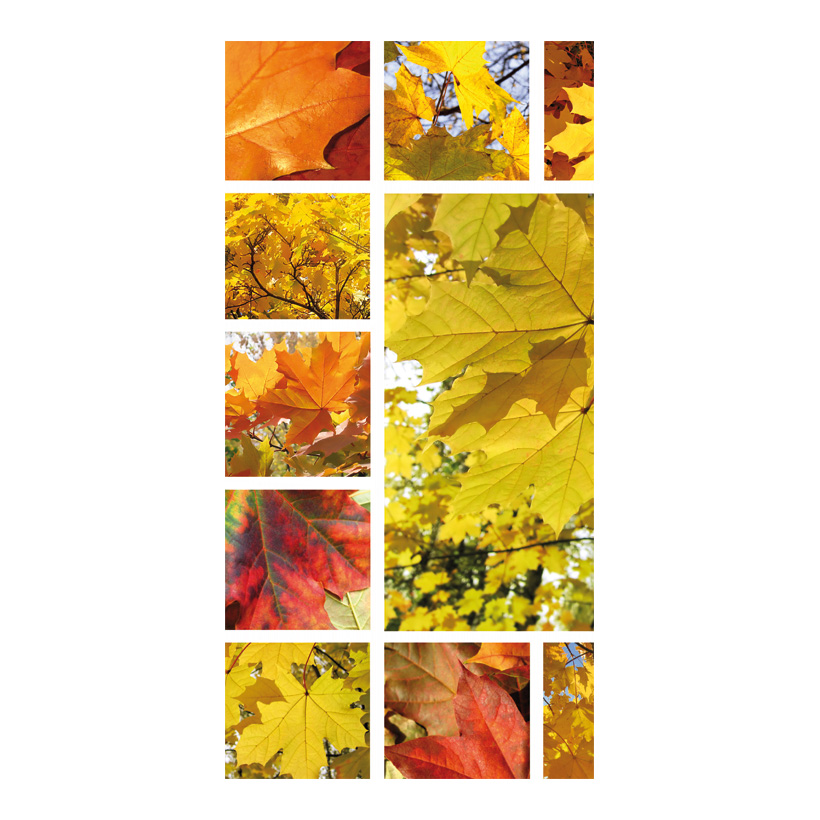 Motivdruck Herbstblättercollage, 80x200cm Stoff