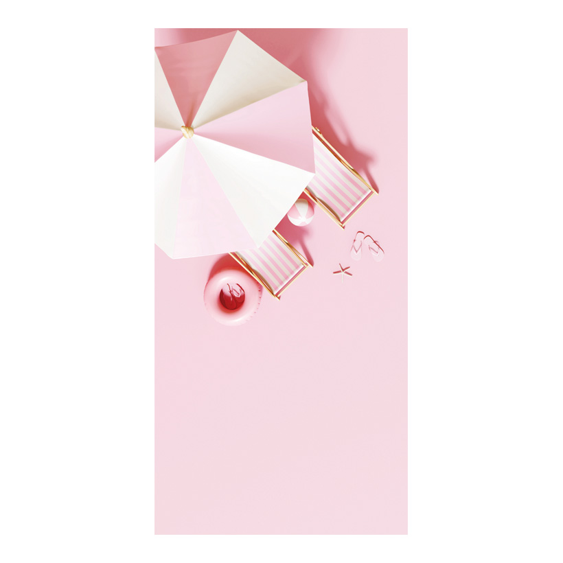 # Motivdruck, Rosa Strand, 180x90cm Stoff