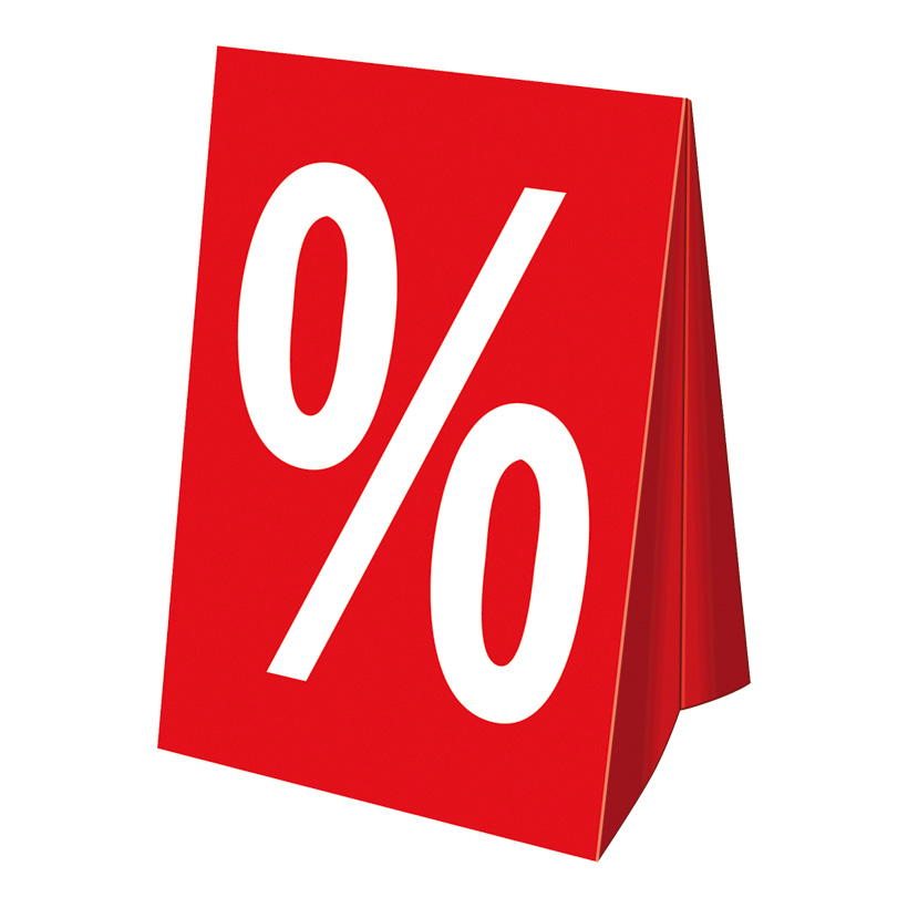 # Chevalet "%" 29,7x42 cm (BxH) carton, imprimé des 2 côtés