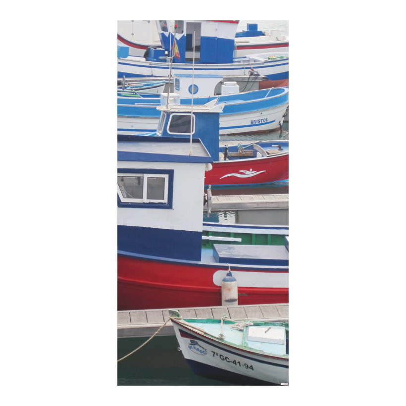 Motif imprimé bateaux de pêche 80x200cm papier