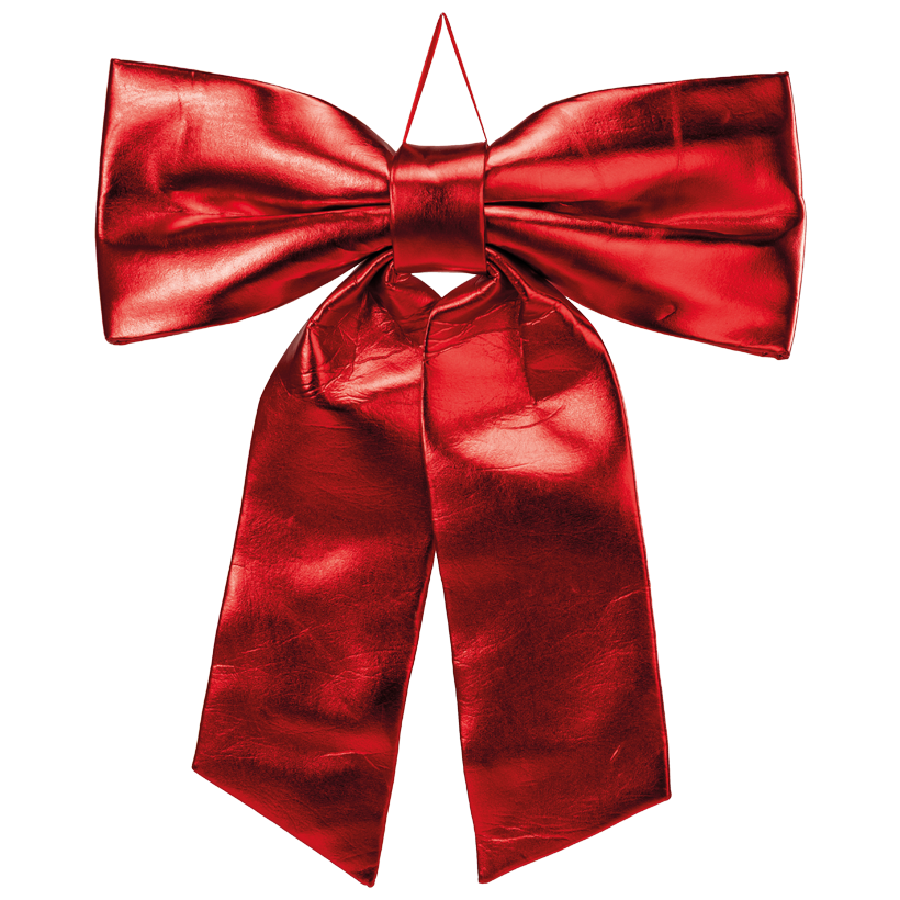 Bow, shiny, lightly padded, 90x84cm out of polyester, with metal ring, for indoor and outdoor