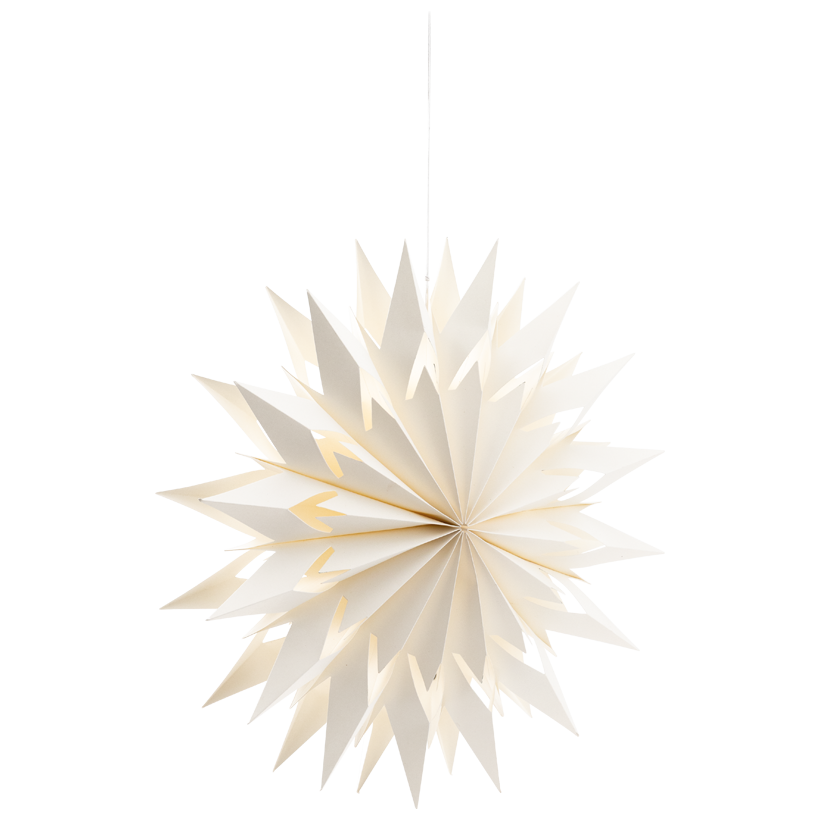 Snowflake, foldable, Ø 40cm out of paper, double-layered, with hanger, with magnetic closure