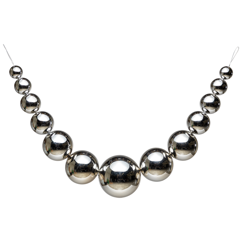 Ball chain, 180cm Kugeln Ø 8-25cm out of plastic, 13 balls, flame retardant according to EN71-2