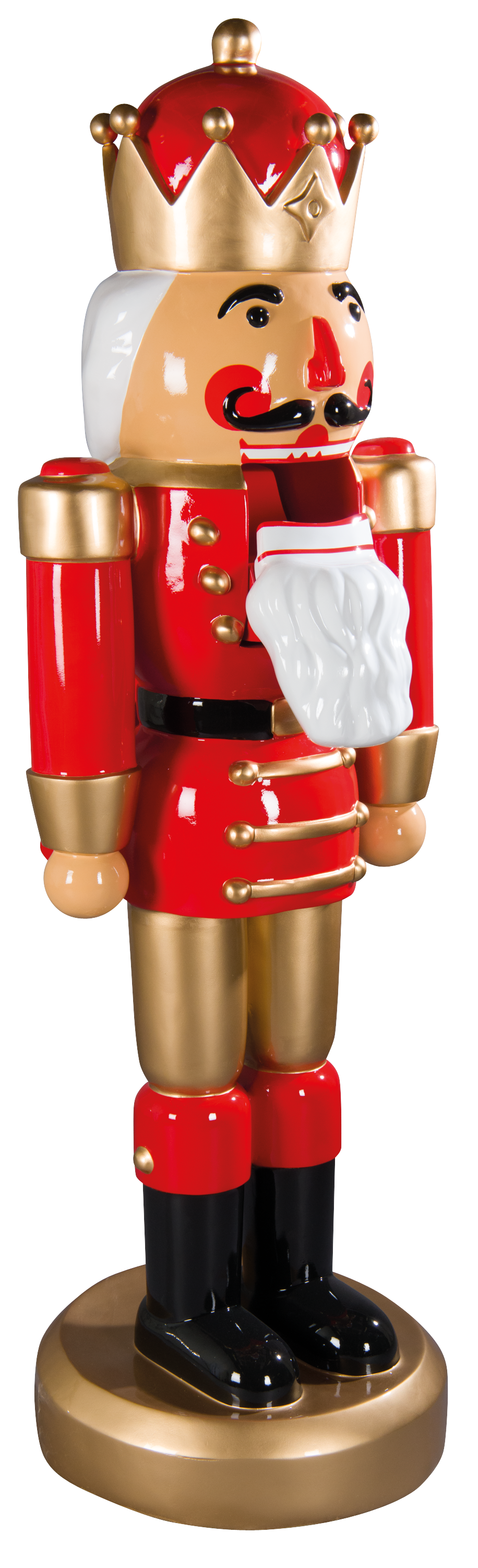 # Nussknacker, 185cm aus Fiberglas, Arme anliegend, fest montiert