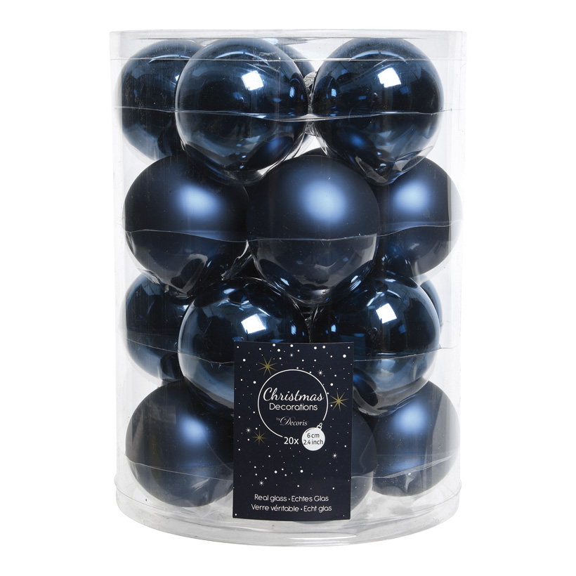 # Set of 20 Christmas balls, Ø 6cm 10x shiny, 10x matt