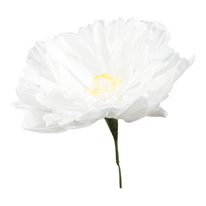 Flower with short stem, _ 30cm Stiel: 12cm out of paper, flexible