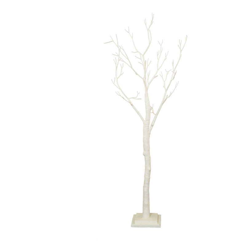 Korallenbaum, 125cm aus Holz, beglittert, Holzfuß: 17x17x2cm