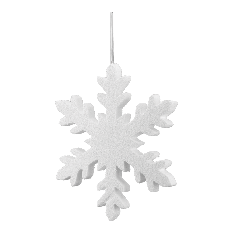 Schneeflocke, 29cm aus Styropor, zum Hängen