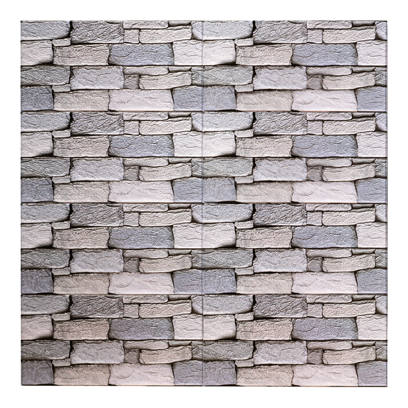 Wall tile "natural stone", 60x30cm out of plastic, self-adhesive
