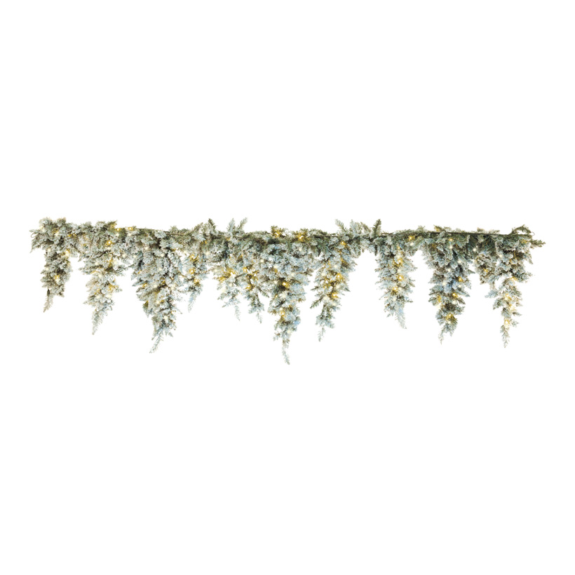 #Noble fir frieze snowed, Ø 30cm, 270cm, 100 LEDs, length of cones: 50, 60, 70cm, for outdoor use