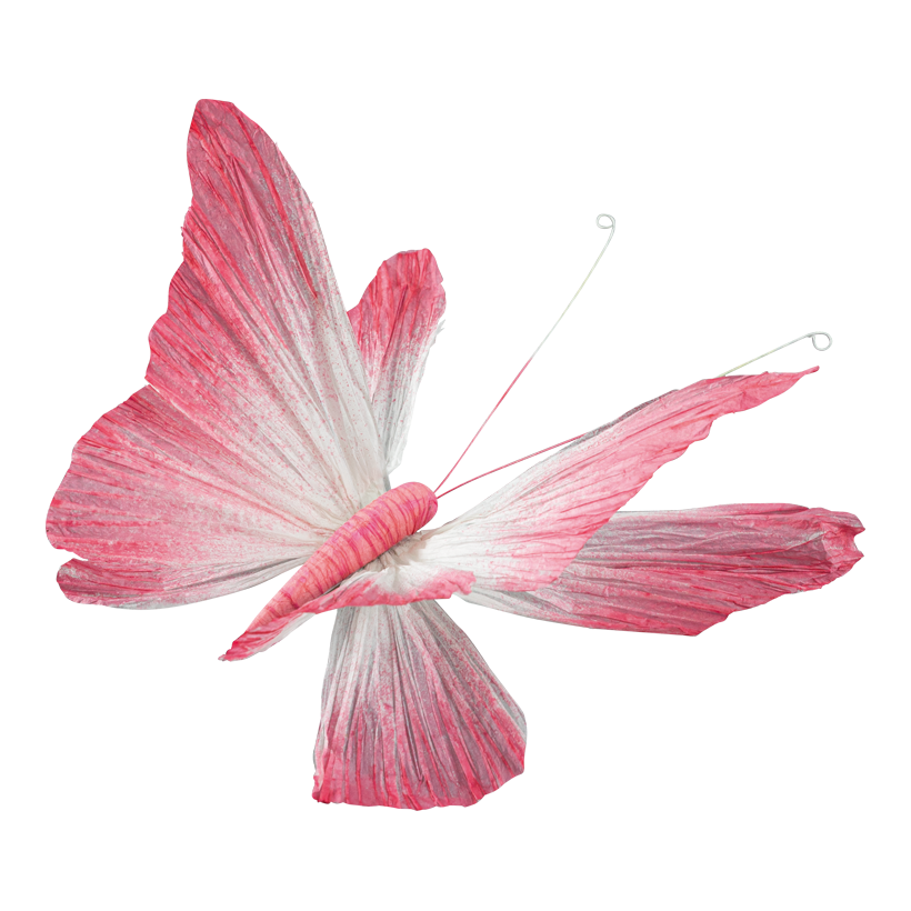 Schmetterling mit Clip, 30cm aus Papier biegsam