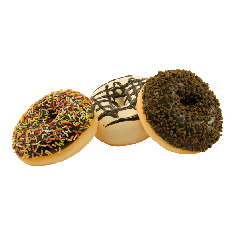 Donuts, 9x3cm 3 pcs/sachet, en polystyrène