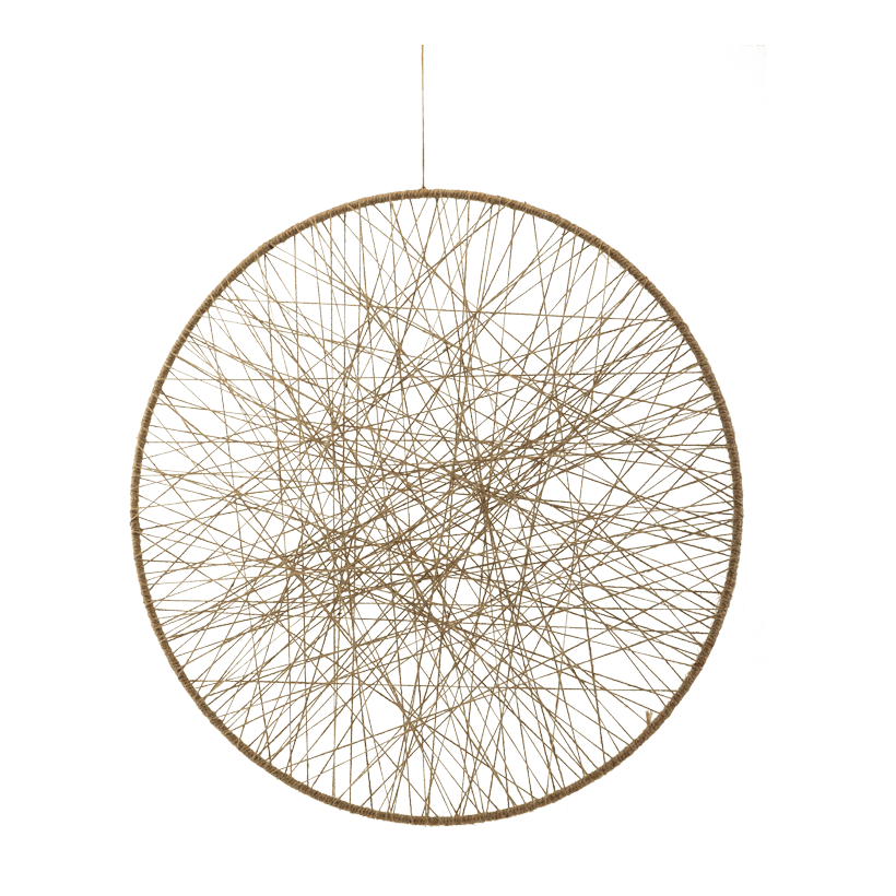 Anneau avec jute, 30cm en métal, à suspendre